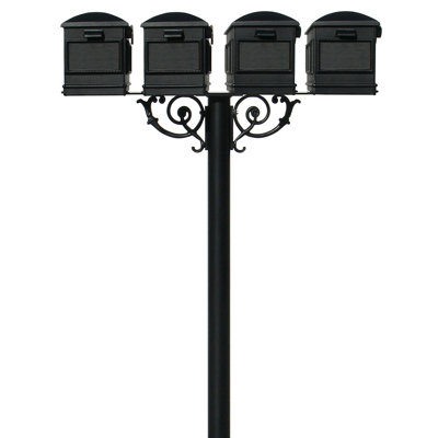 Hanford Aluminum Post Mounted Mailbox