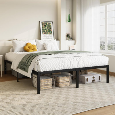 Etal Bed Frame,Twin Size Bed Frame With Storage Space,Heavy Duty Sturdy Mattress Foundation,Easy Assembly,No Box Spring Needed