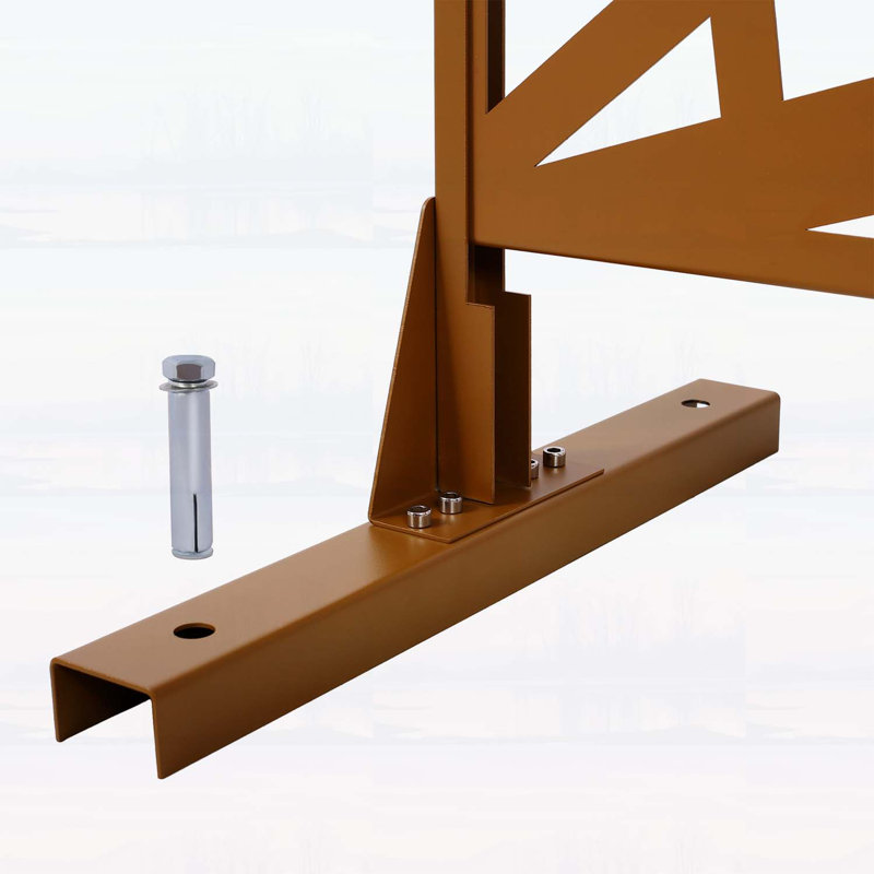 Écran d'intimité élégant en métal pour l'extérieur, idéal pour le patio et le jardin, Brown