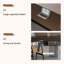 Bureau rectangulaire noir et gris en bois massif + acrylique avec 6 tiroirs-118734286-118734284