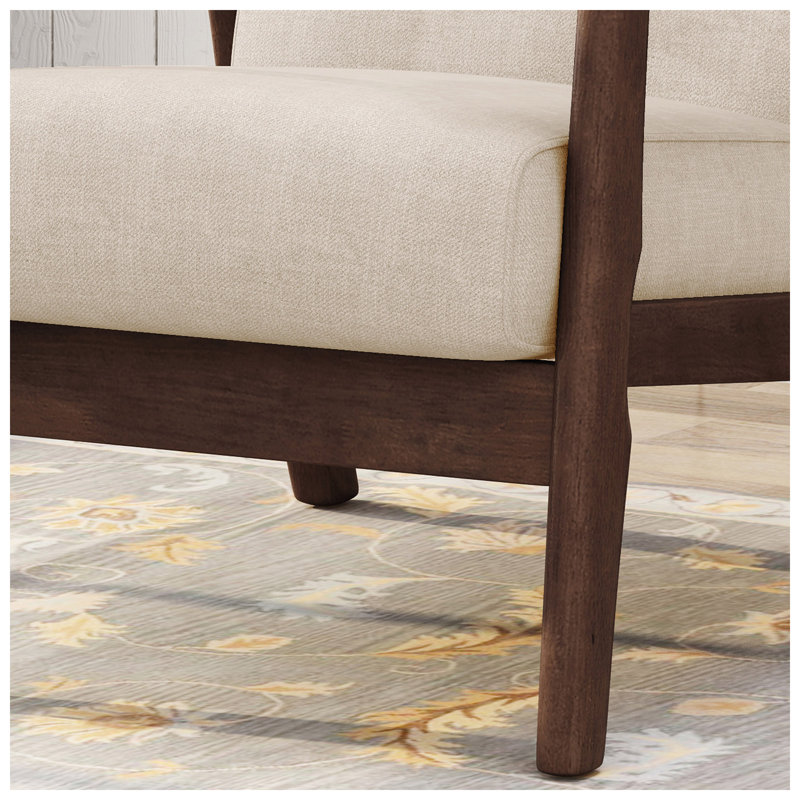 Christopher Knight Home® 25.25" W x 31.5" D x 31.5" H Tufted Rubberwood Accent Chair