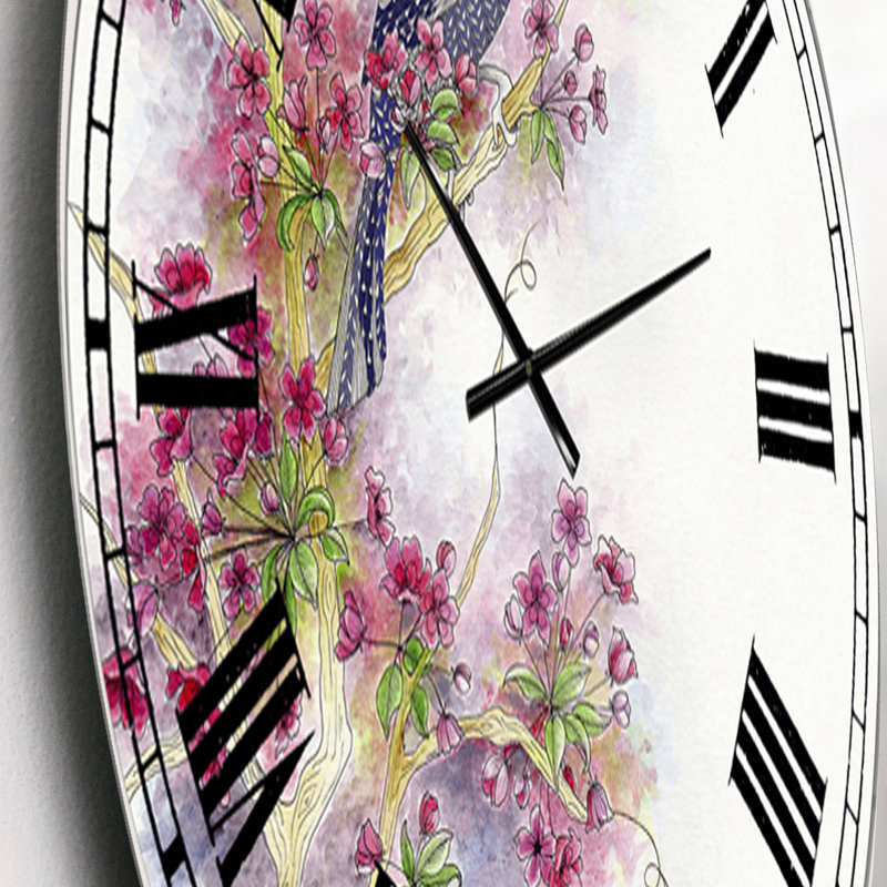 Horloge murale Cherry Blossom Days - Large Cottage, Petit