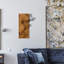 Élégant accessoire mural décoratif en bois, finition noire et noyer, 14,2 po x 23,6 po | Cadre 100% métal (épaisseur: 0,05 po) et envers 100% bois (épaisseur: 1,2 po) | Parfait pour la décoration intérieure et les intérieurs modernes