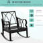 Chaise berçante en aluminium pour le confort de l'espace extérieur. Siège élégant, protégé et agréable avec style tropical - chaise berçante, coussins kaki
