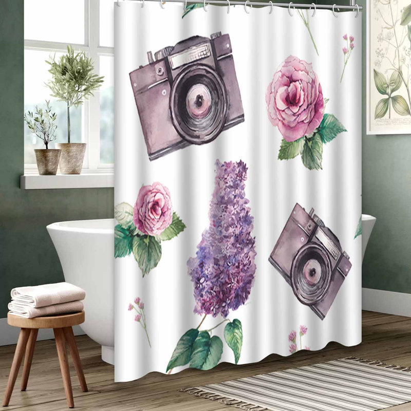 Rideau de douche vert imperméable, rideaux de douche pour la salle de bain avec 12 crochets, 72" L x 72" W