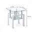 Petite table 2 pièces en verre trempé transparent-1796415752