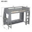 Lit mezzanine en bois avec bureau Wood-1321900124