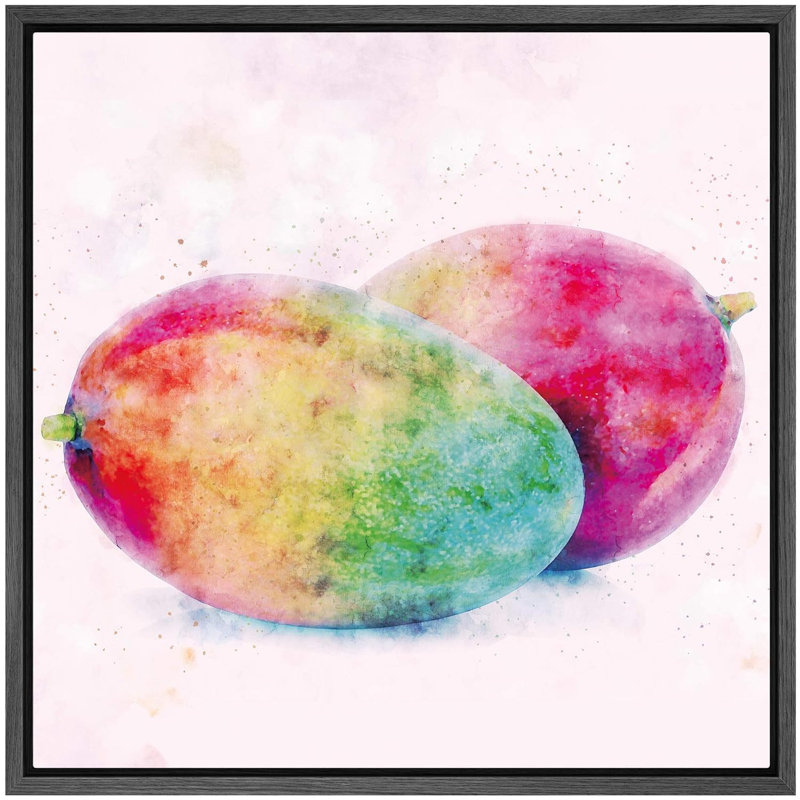 «Rainbow Mangos Fruit», reproduction d'art sur toile, H 16 po x l 16 po