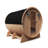 Red Cedar Barrel Sauna with Panoramic Window - 8 kW UL Certified KIP Harvia Heater - 6-8 Person