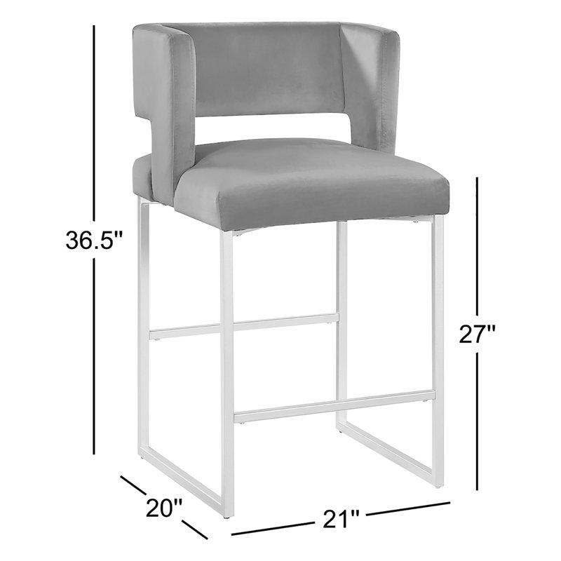 Tabouret à hauteur de comptoir rembourré 27 "avec structure en métal Farnsworth , Noir, Or