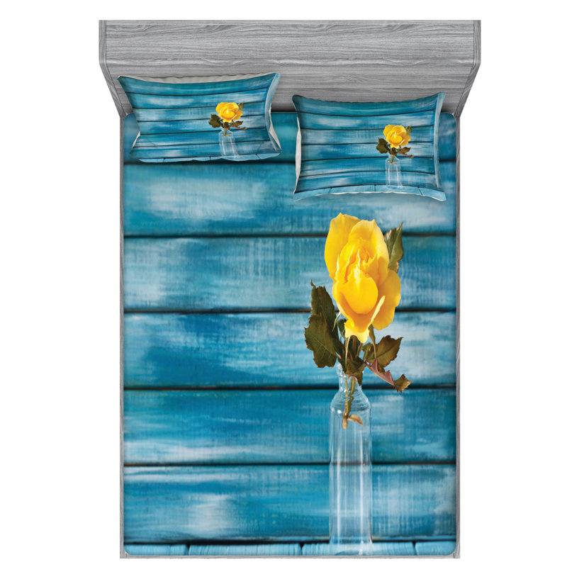 Microfiber Sheet Set, Queen Sheet Set with Fitted Sheet