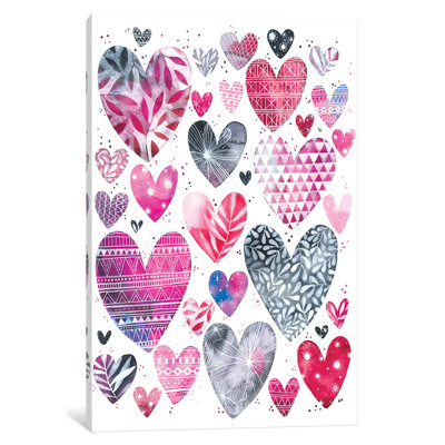 « hearts », peinture sur toile tendue