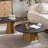 Round Wooden Coffee Table-131403574