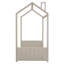 Twin Size Velvet House Bed Wood Bed-1739910527