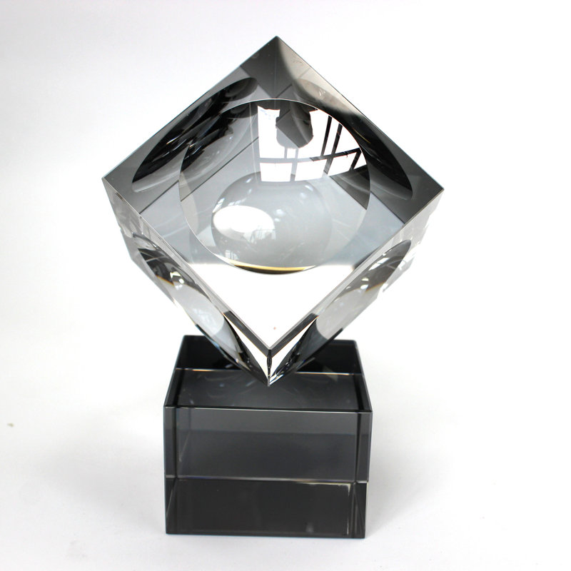 6.89'' H Modern Geometric Crystal Tabletop Sculpture