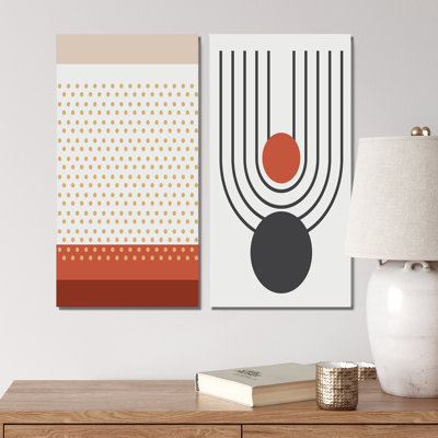 Creative Creative Designs in Retro Colors VI - ensemble de 2 impressions
