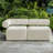  Bolster Back White Outdoor Corner Sofa