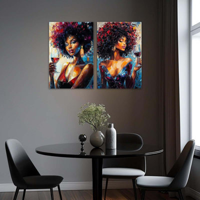 2 Piece Wrapped Canvas Wall Art