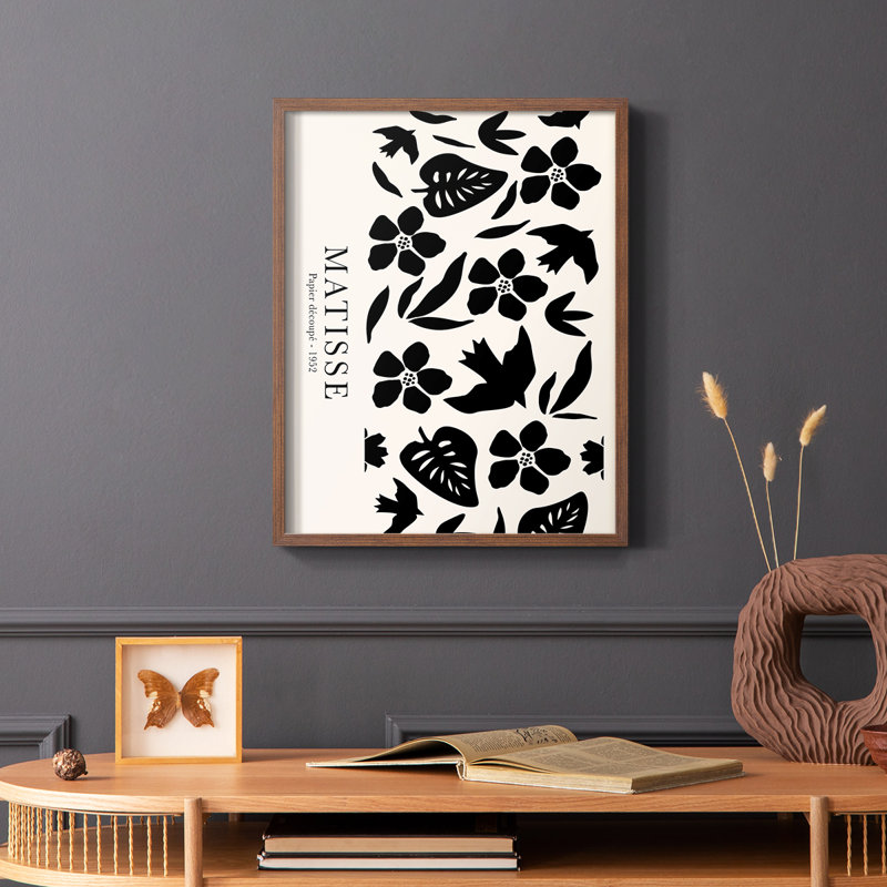 Matisse CCLX III, reproduction encadrée - bois massif, Brun, H 14 po x l 11 po