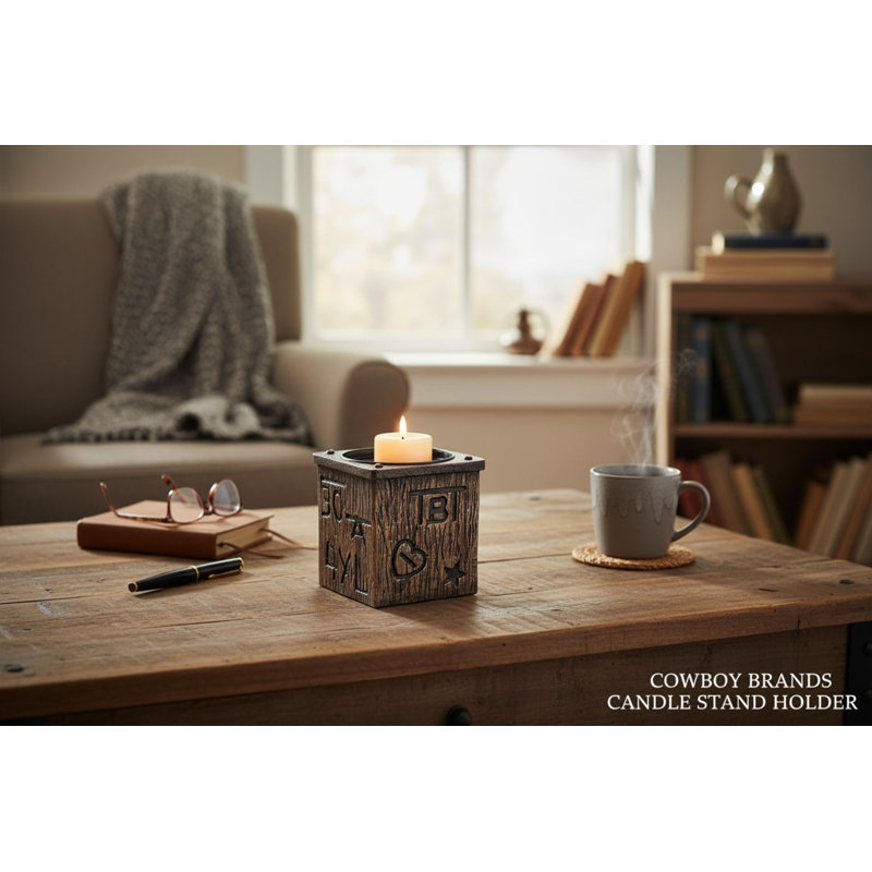 COWBOY BRANDS CANDLE STAND SMALL