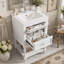 Meuble-lavabo rétro avec lavabo en céramique et tablette ouverte, idéal pour les salles de bain sophistiquées et fonctionnelles.-2125923028