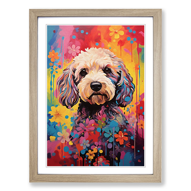 Single Picture Frame Print on Wood, 64cm H x 46cm W, Oak Framed