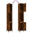 vidaXL Bathroom Cabinet Smoked Oak Engineered Wood, Metal