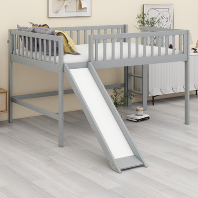 Low Loft Bed With Ladder And Slide