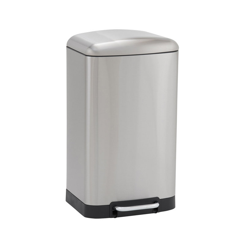 Steel Step On Kitchen Trash Can - 10 Gallons