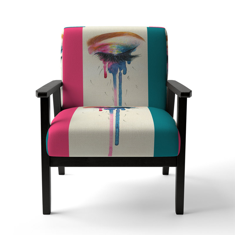 Fauteuil Jerimy, Mélange de polyester rose / vert