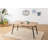 Modern Industrial Dining Table with Metal Legs, Natural Finish, 63.0 x 29.5 x 29.5 inches | 100% Melamine Coated Chipboard | Sturdy Design, Supports Up to 22 lbs | Perfect for Stylish Dining Rooms & Kitchens