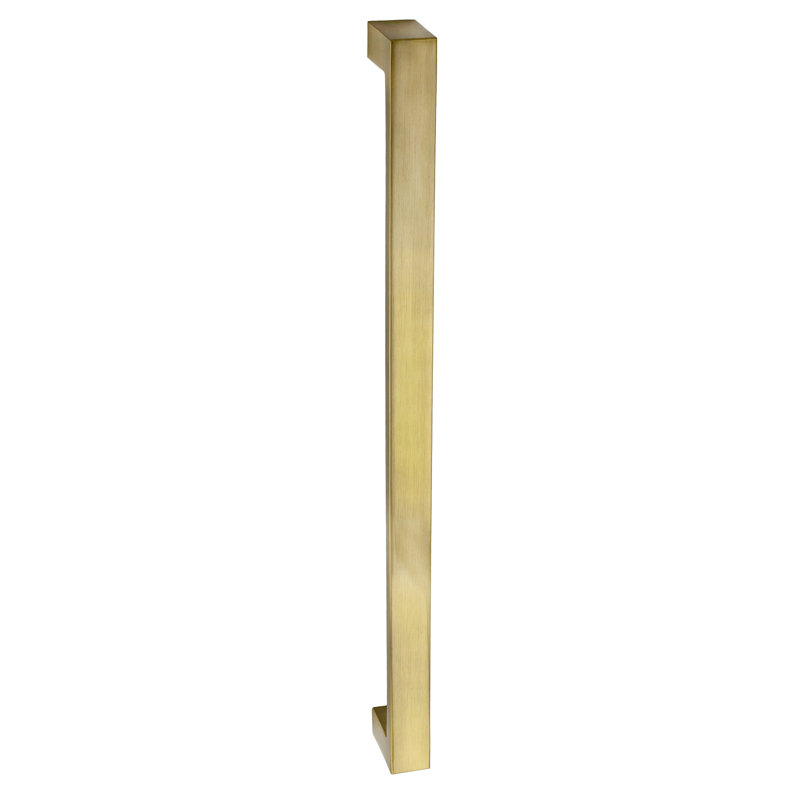 Poignée d’appoint en laiton satiné de 16 po Architectural Flat, Laiton satiné, 16"