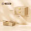 Modern Floating Nightstands Set of 2 Wall-Mounted Bedside Tables White Ribbed 2-Drawer 40x30x27.6cm No Legs-1982352522