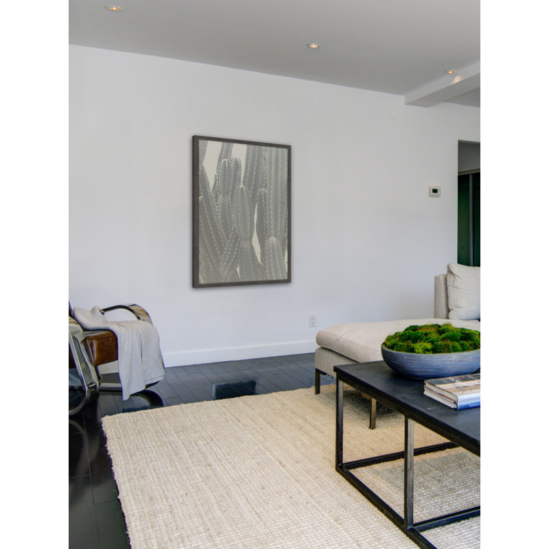 Tall Cactus 1 Piece Single Picture Frame Wall Art, 91 cm H x 61 cm W