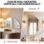 Miroir mural arqué en aluminium avec verre trempé pour salle de bain, salon, entrée-65049467-65049466