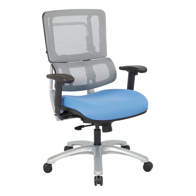 Pro-Line II Polyester Blend Task Chair, Dove Sky, Silver