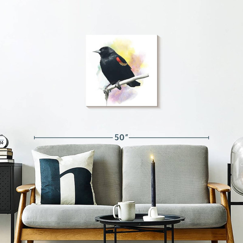 Brampt Red Winged Blackbird, 20" H x 20" W