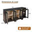 Buffet décoratif 67 portes l 67 po avec tablettes réglables-1833693996