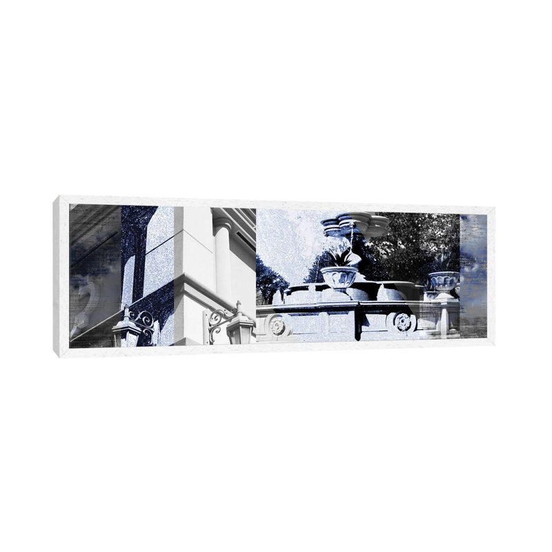 Architecture Collage II by Sisa Jasper - Panoramic Gallery-Wrapped Canvas Giclée on Canvas, White Framed