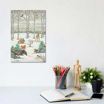 Woodland Critters 1 Piece Wrapped Canvas Wall Art