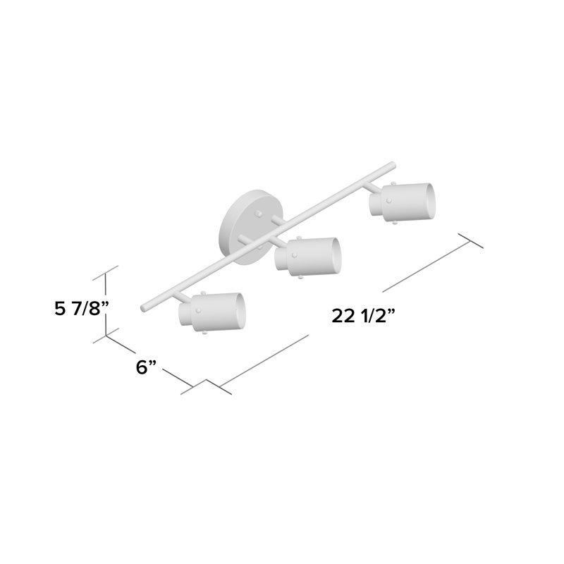 Ensemble de rail d’éclairage 3 lumières 22,5 po Interface