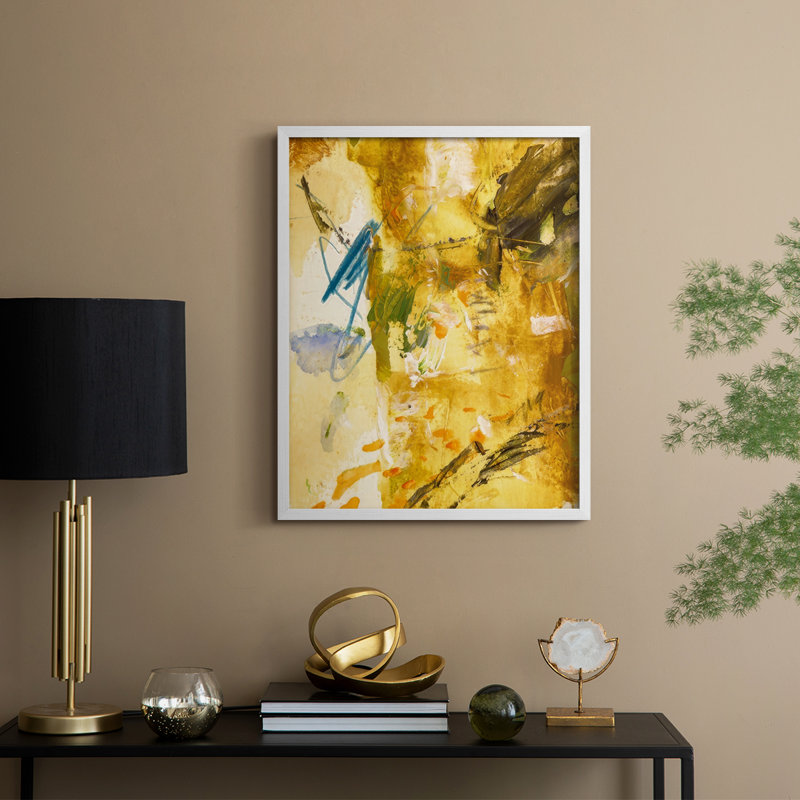Blazing Rays I Framed Print - Solid Wood, 11" H x 9" W, White
