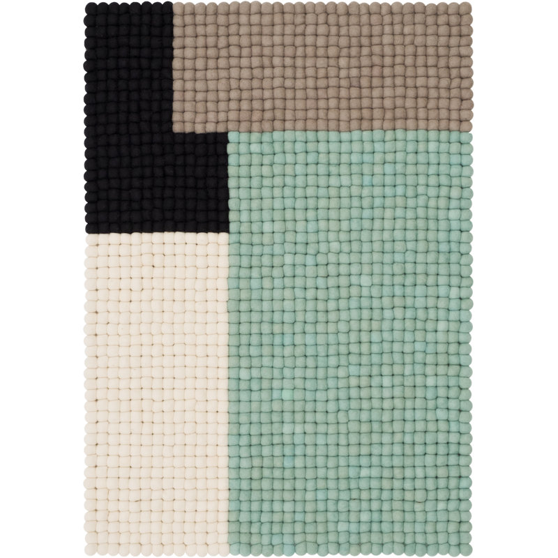 Juba Geometric Wool Hand Woven 70cm X 100cm Area Rug, Rectangle 70 x 100cm
