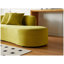 Canapé 90 po en velours courbé 90 po avec coussins décoratifs, vert olive