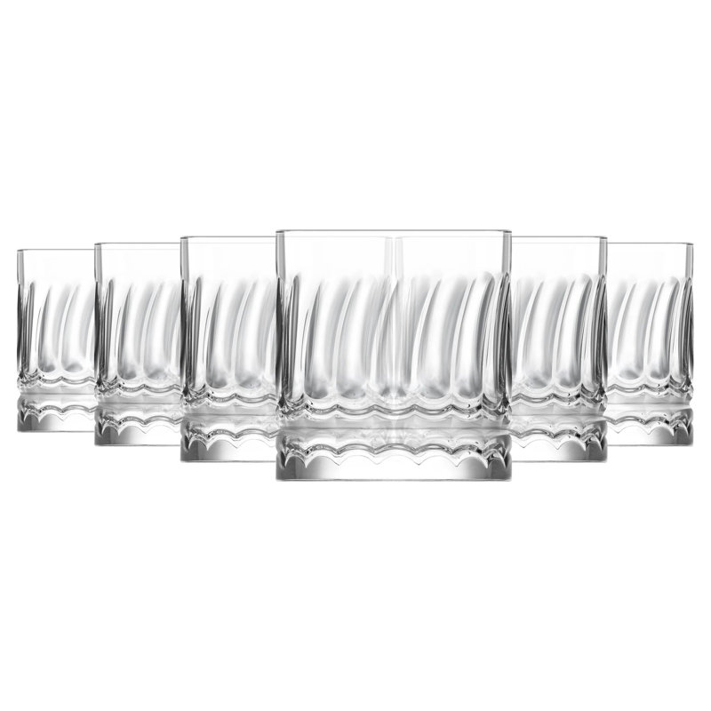 LAV Wave Whisky Glasses - 330ml, 6