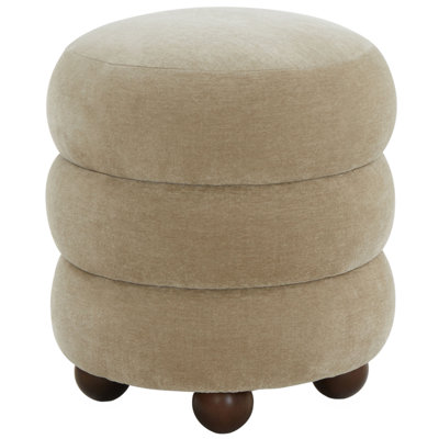Dalisha 17" Velvet Round Ottoman