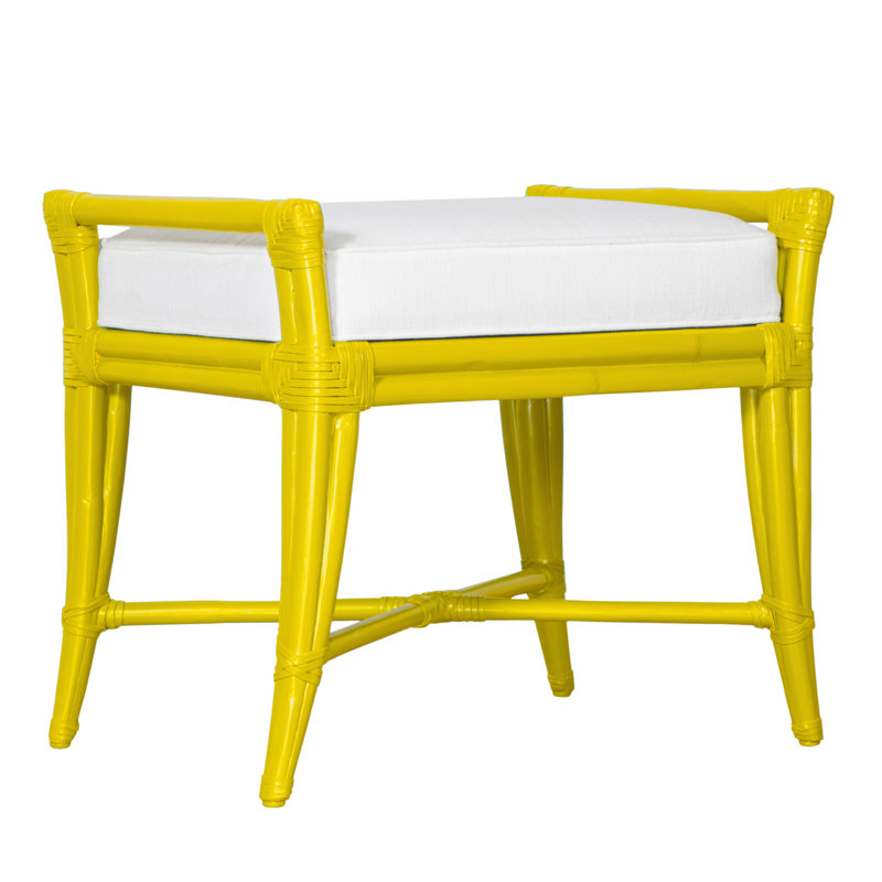Banc rembourré Malacca, Jaune canari