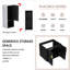 meuble-lavabo mural moderne de qualité minimaliste avec lavabo en céramique et armoires latérales-226456593