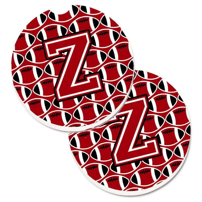Sous-verre de football, Z, Cardinal / blanc