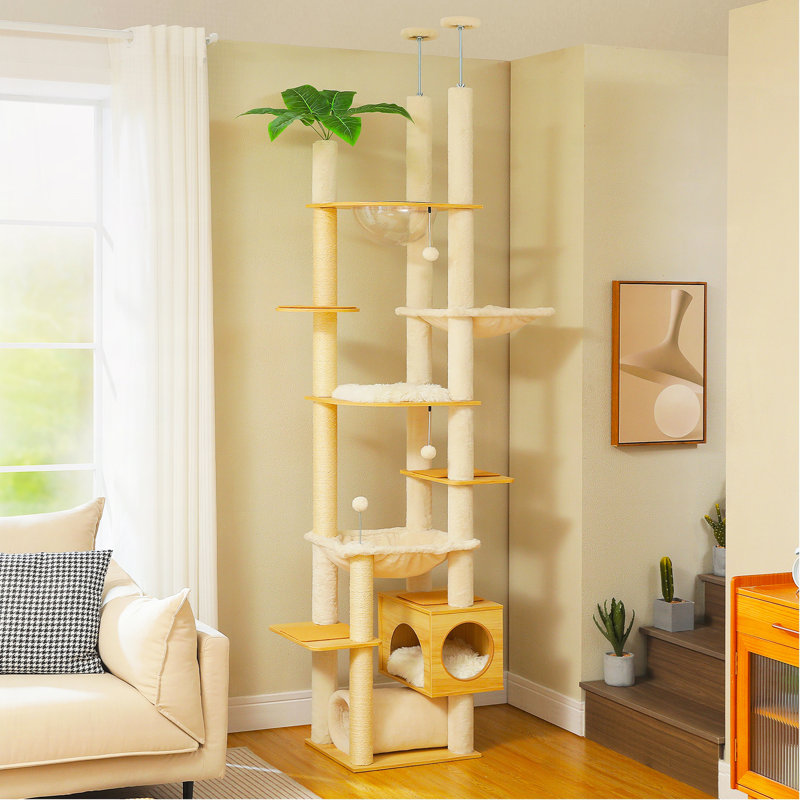 90.5''~100.4'' Height Floor To Ceiling Cactus Cat Tree